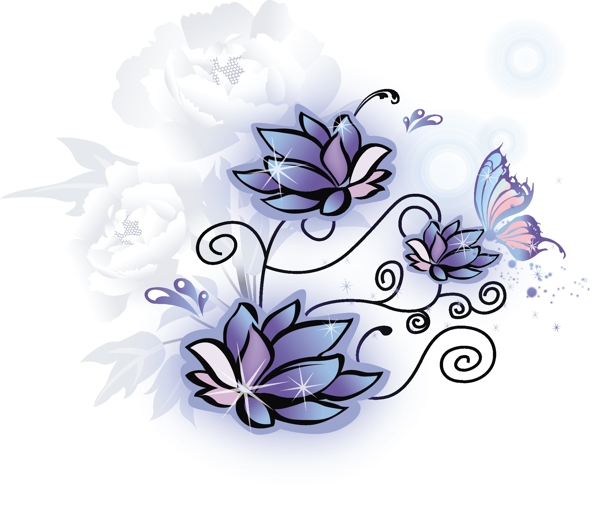 歐美花紋4498矢量EPS