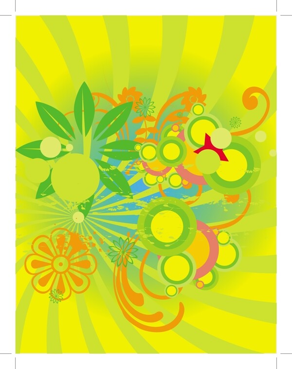 歐美花紋1293矢量EPS