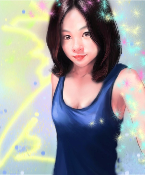 美女肖像畫圖片