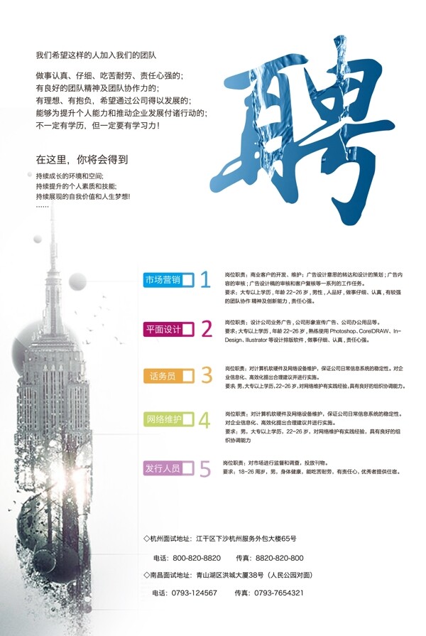 招聘海報