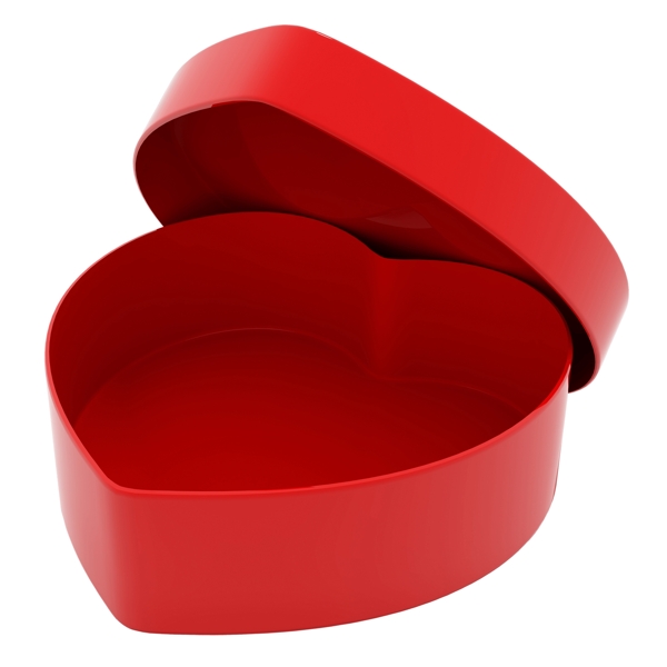 红色心形盒装饰素材