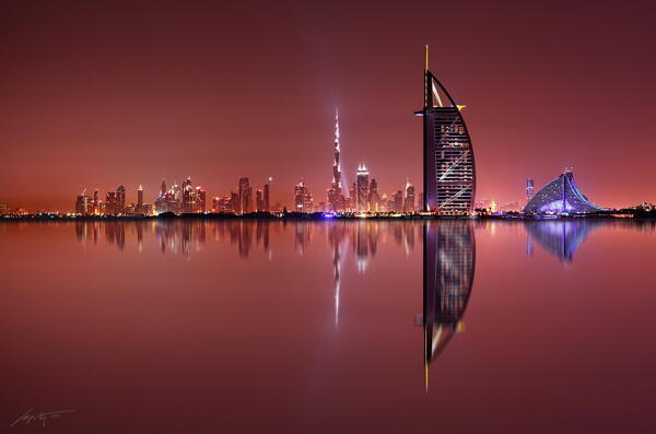迪拜全画幅Dubai夜景图片