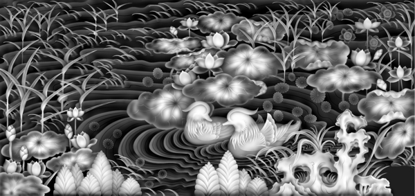 花卉灰度圖設(shè)計