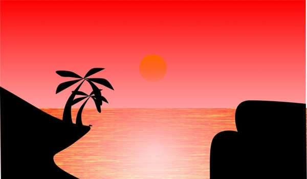 夕陽圖片