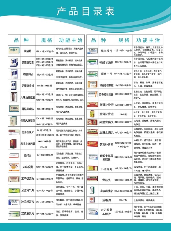 修正藥業(yè)藥品宣傳單圖片