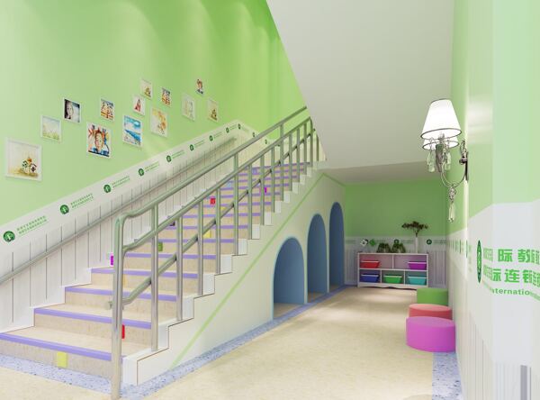 幼儿园楼梯间