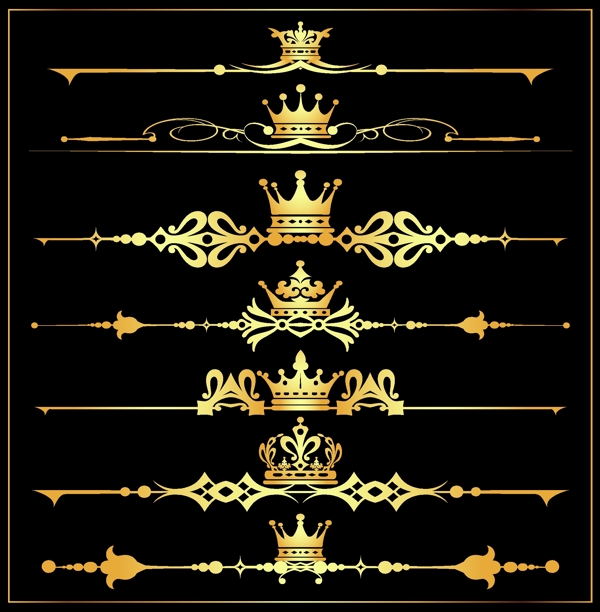 欧洲高贵复古皇冠网页设计标签
