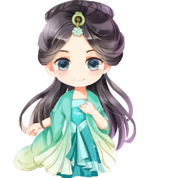 一個(gè)古裝的小女孩