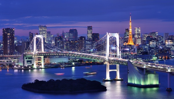 东京摩天大楼夜景图片