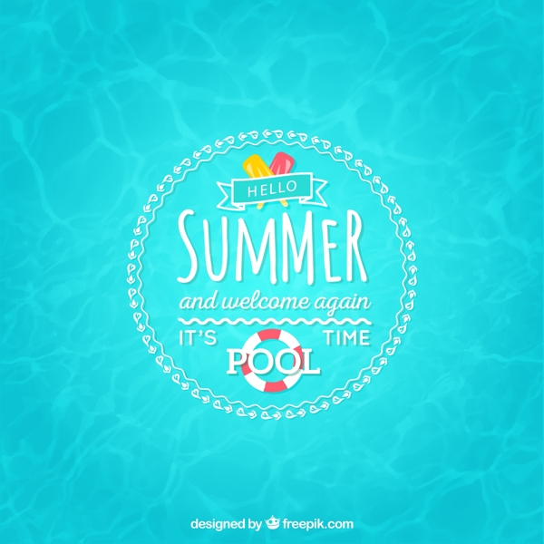 夏日游泳池海报