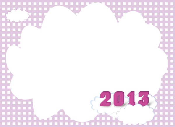 粉紅2013立體字相框圖片