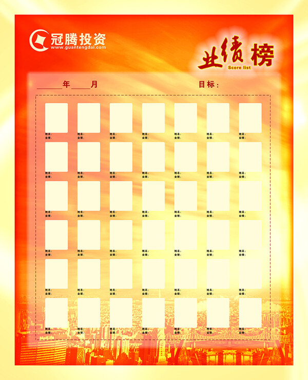 業(yè)績榜