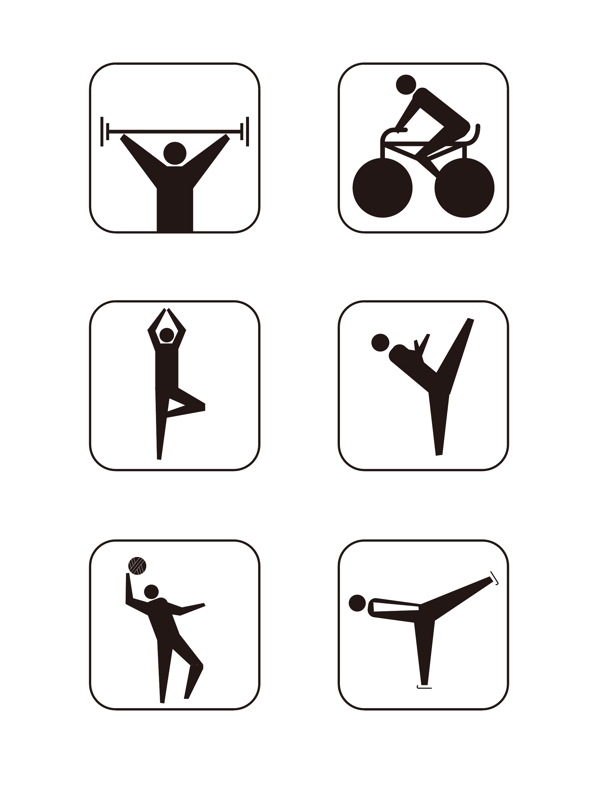 体育运动小人图标商用元素
