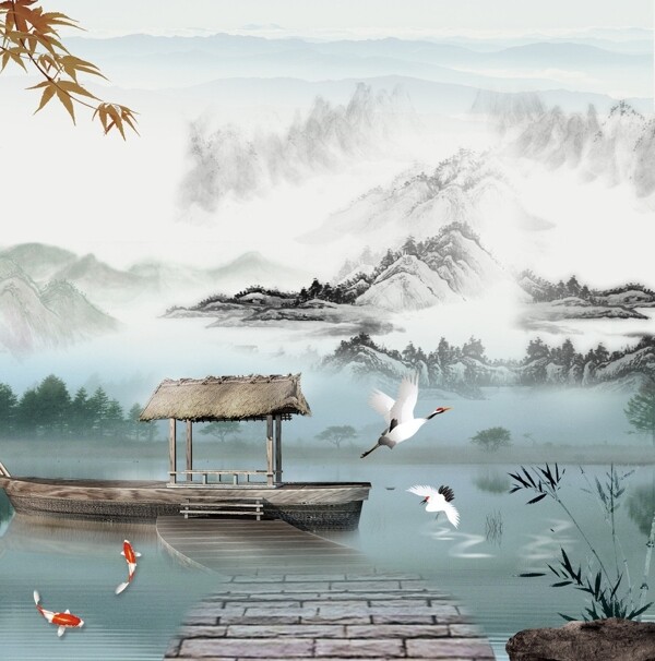 水墨山水畫