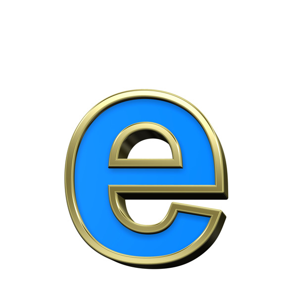 小寫(xiě)字母從綠松石金框字符集