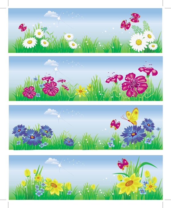 夏天banner矢量圖下載