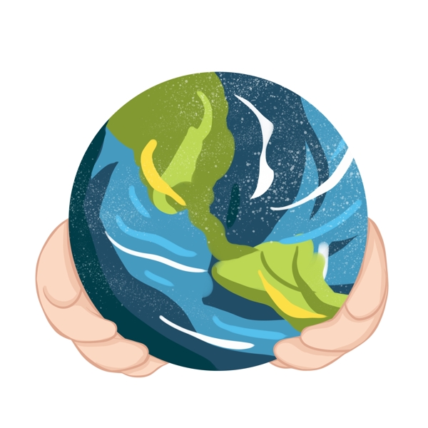 地球卡通装饰图案