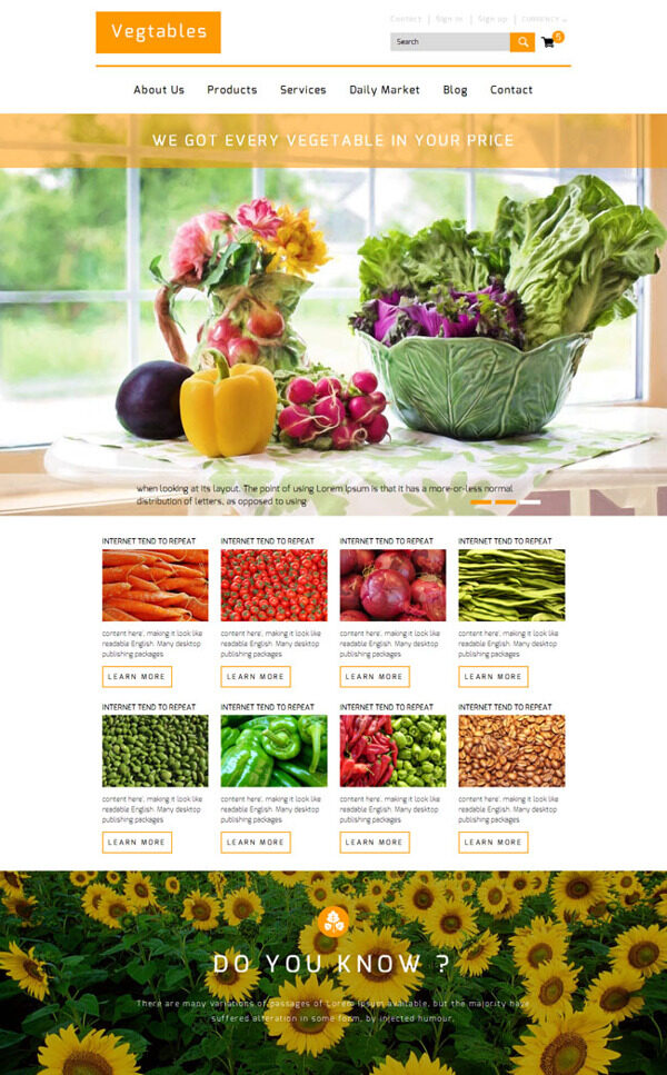 蔬菜品种企业网站素材