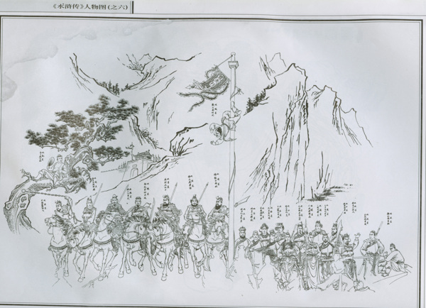 古代人物線描圖片