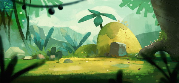 小清新綠色森林背景
