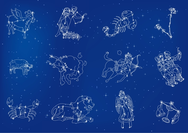 12星座矢量素材