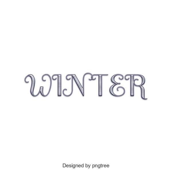 英语字母表冬季艺术个性元素