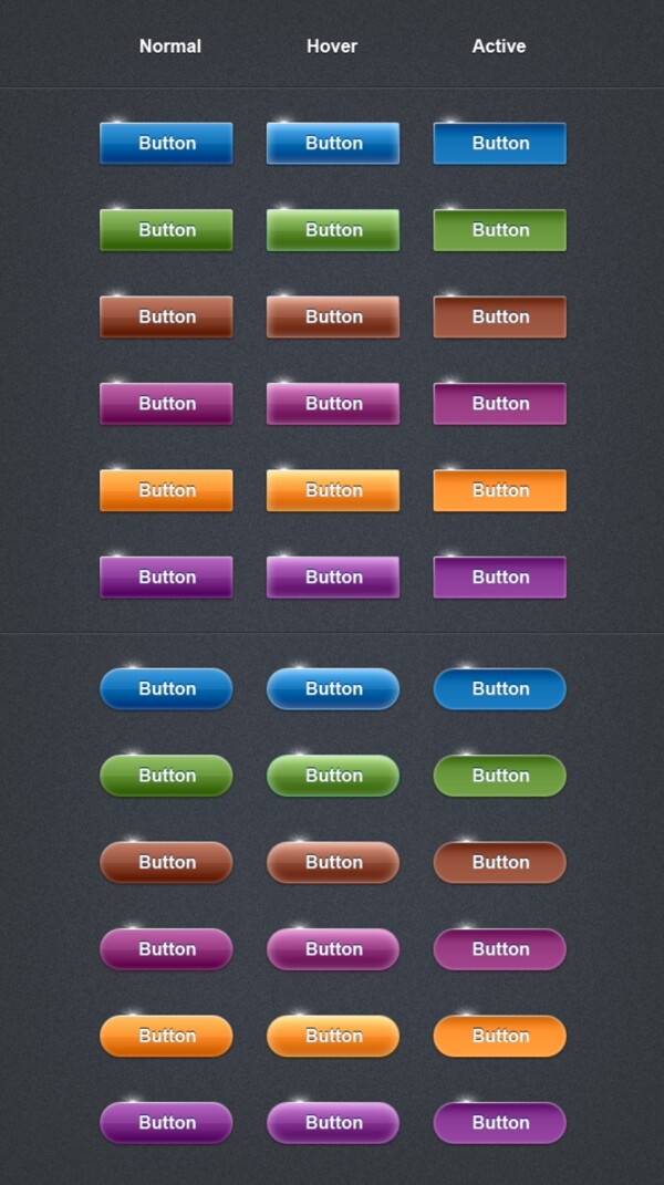 網(wǎng)頁button按鈕圖標(biāo)PSD分層