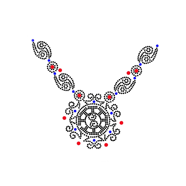 燙鉆領(lǐng)邊花紋抽象花紋免費素材