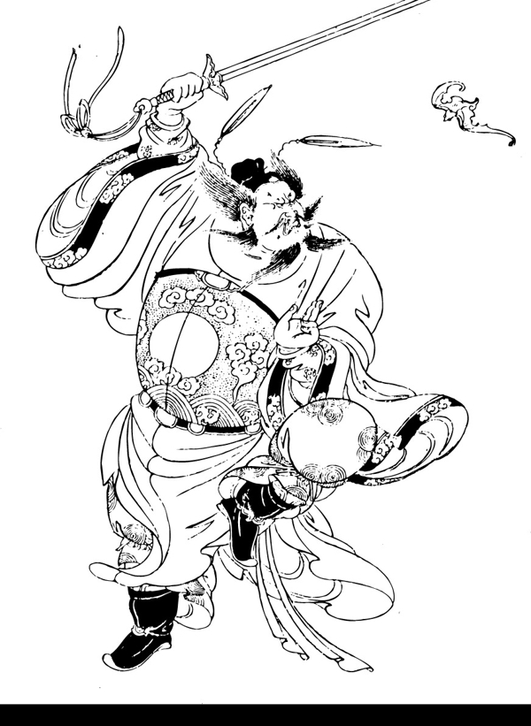 關(guān)公拿劍圖片