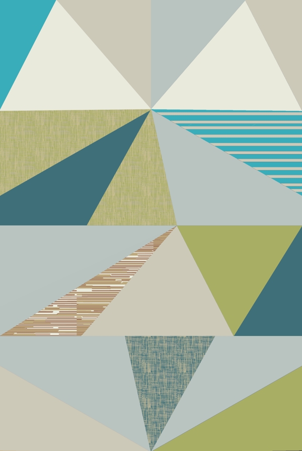 2019现代简约几何方块地毯地垫图案设计