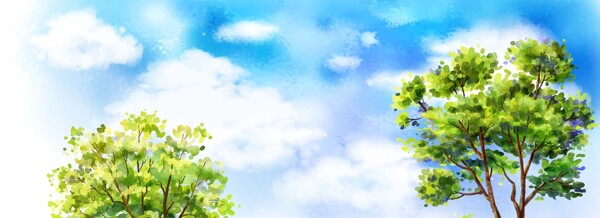 夢(mèng)幻手繪卡通背景