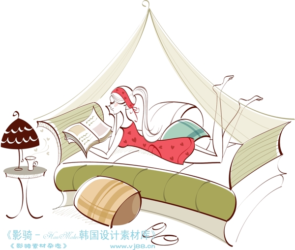 城市時尚生活矢量人物AI0208
