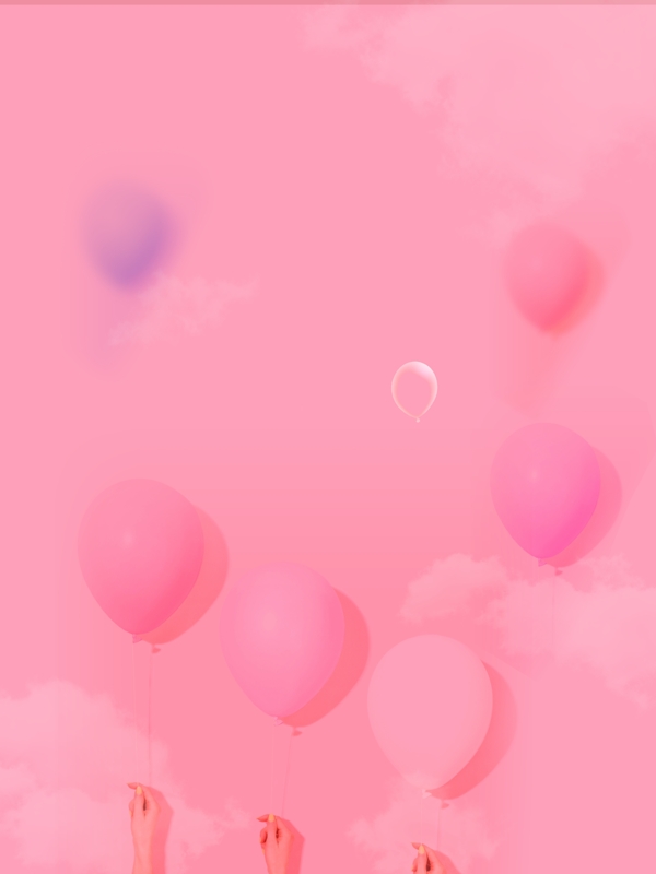 粉色浪漫气球背景