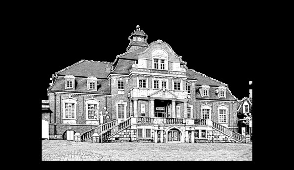 歐式建筑海報(bào)元素png