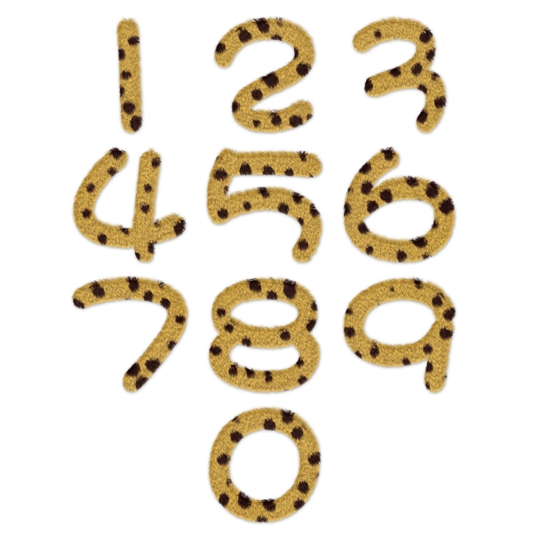 黃豹紋效果字體