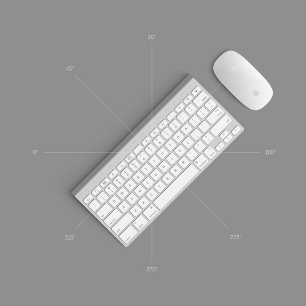 各种角度白色鼠标键盘图片