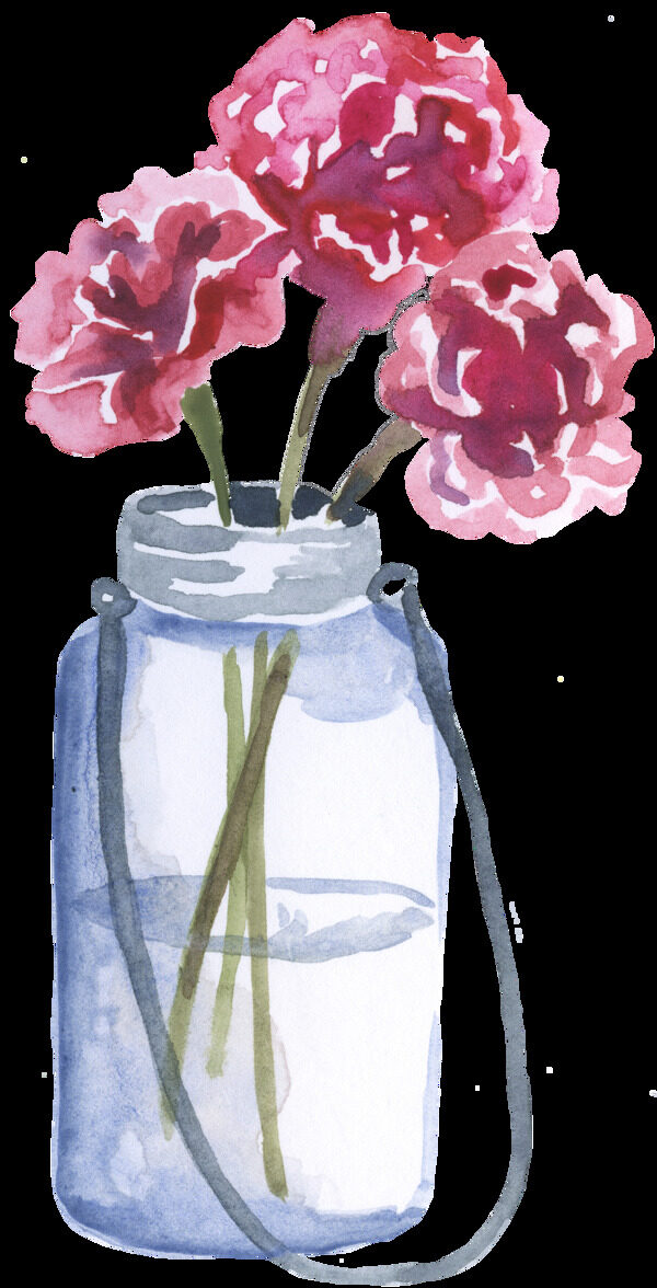 紛紫插花透明裝飾素材