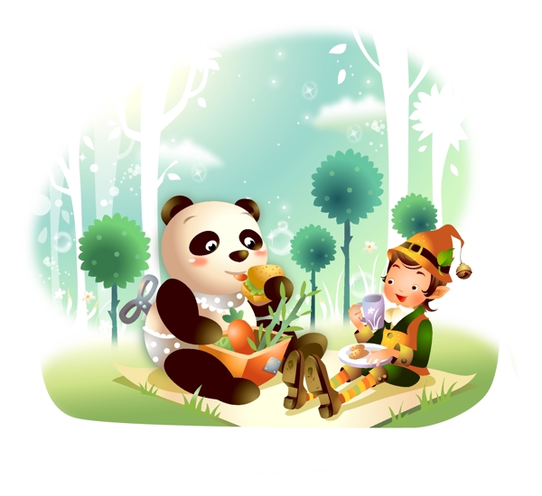 貓熊與我的野餐