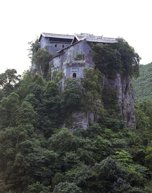 贵州安顺天台山民间神庙远眺图片