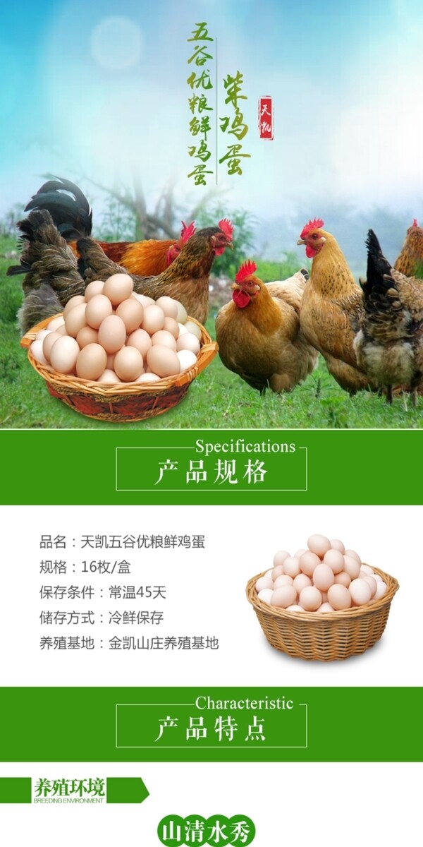 天凯农家散养山鸡蛋淘宝农产品详情