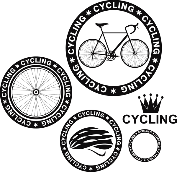 自行车运动主题标签图片