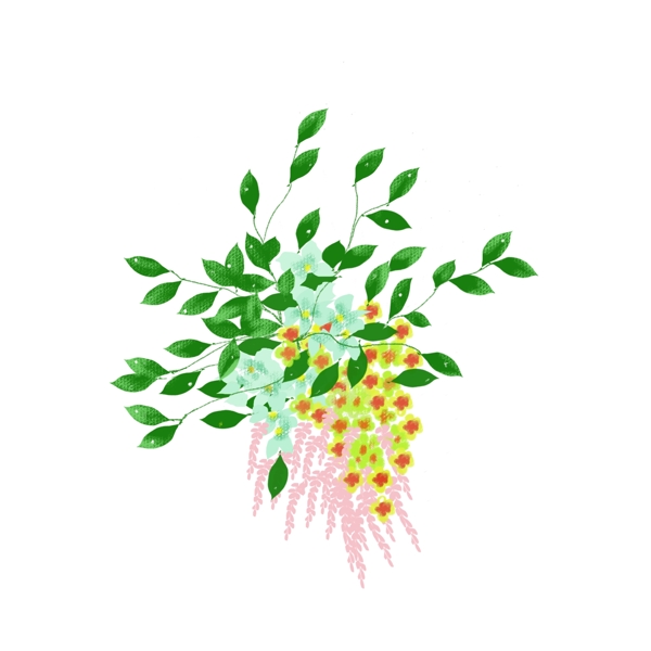 手繪花卉png素材