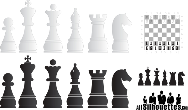 国际象棋的物体自由矢量