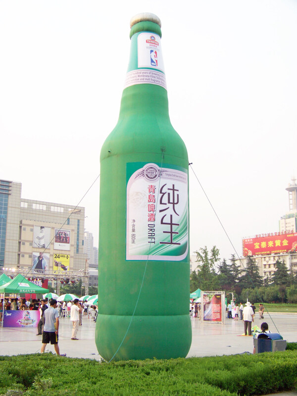青島啤酒氣模圖片