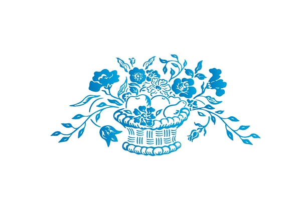 花籃矢量圖