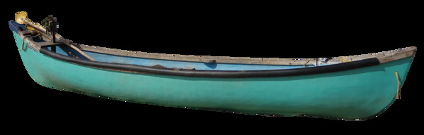蓝色小渔船免抠png透明图层素材