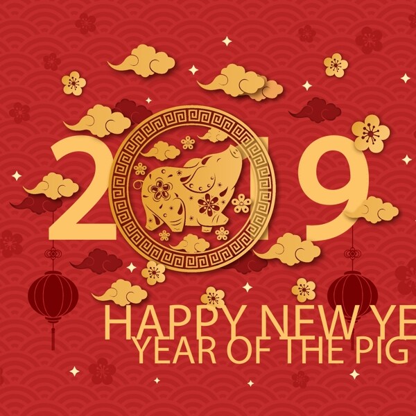 2019精美豬年海報(bào)