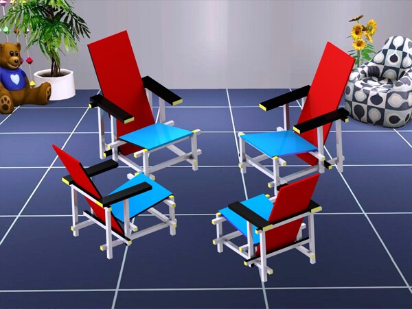 在SolidWorks的Rietveld椅