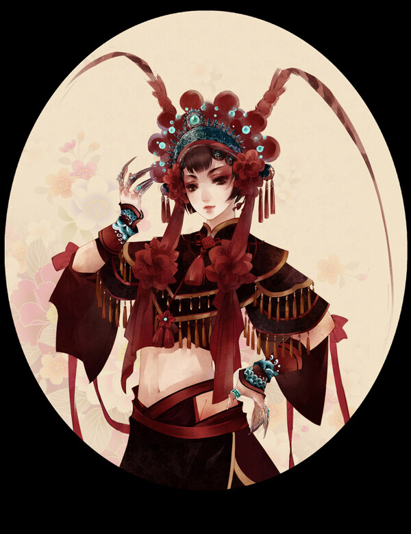 位圖插畫時尚插畫人物插畫藝術效果免費素材
