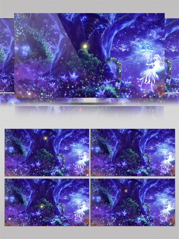 梦幻紫色星空视频素材